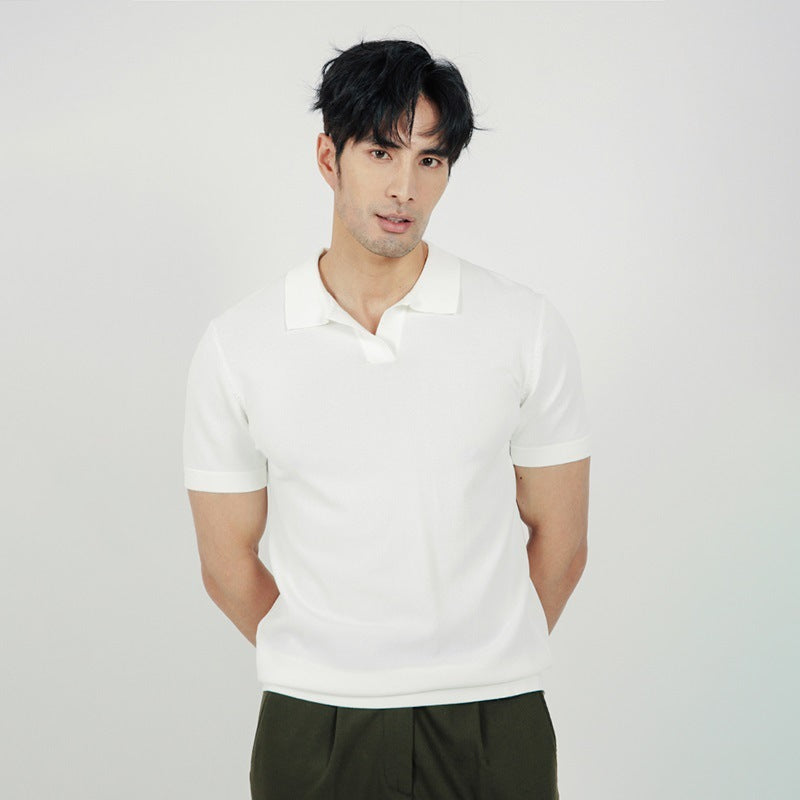 Desmond – Polo en maille à col pour homme