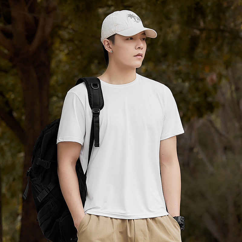 Lawrence – T-shirt surdimensionné en soie glacée pour homme