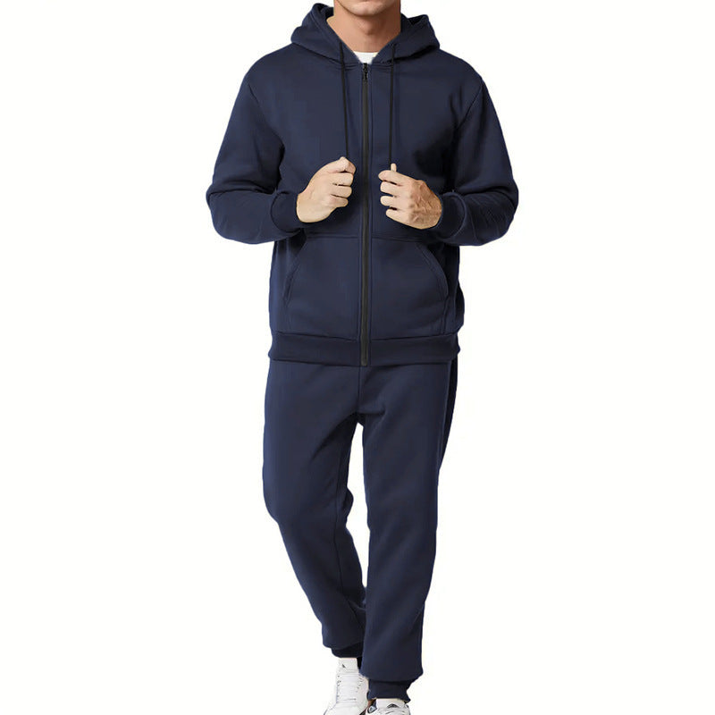 Timothy – Ensemble Cardigan à Capuche Couleur Unie