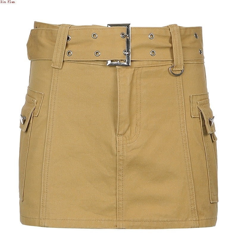 Audrey – Jupe en Jean Taille Basse Rétro