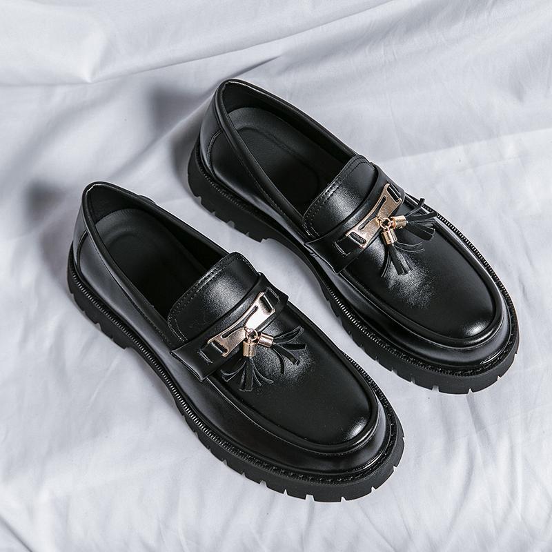 Trevor – Chaussures Style Britannique en Cuir Vegan Noir