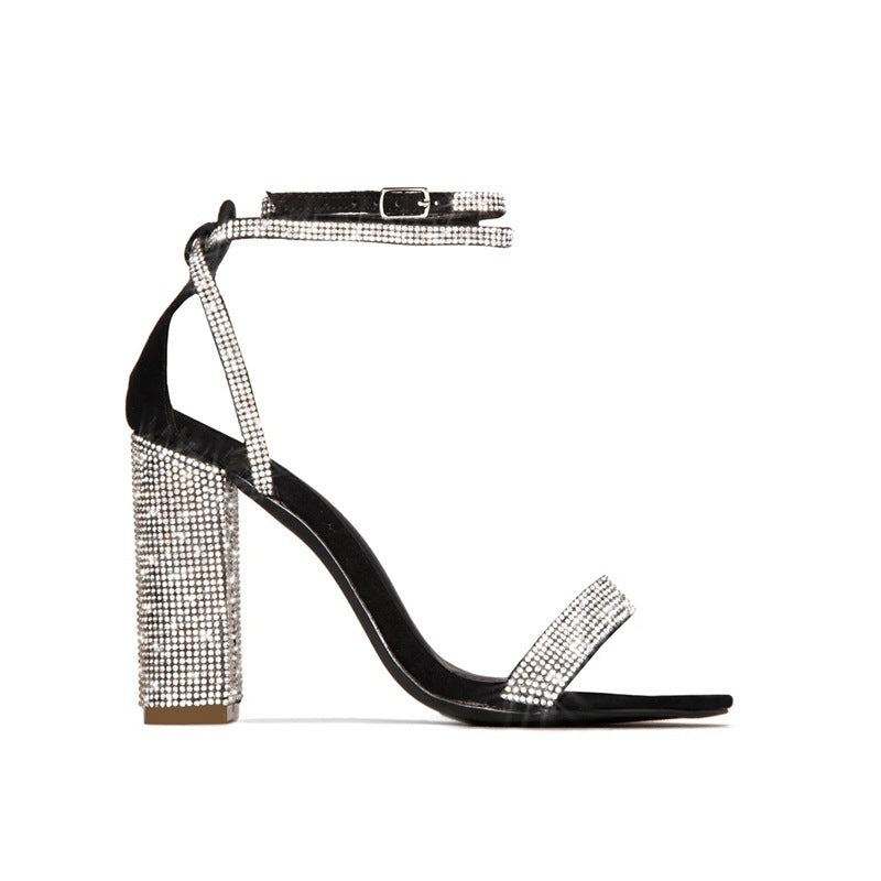 Marion – Sandales à Talons Hauts avec Boucle en Strass