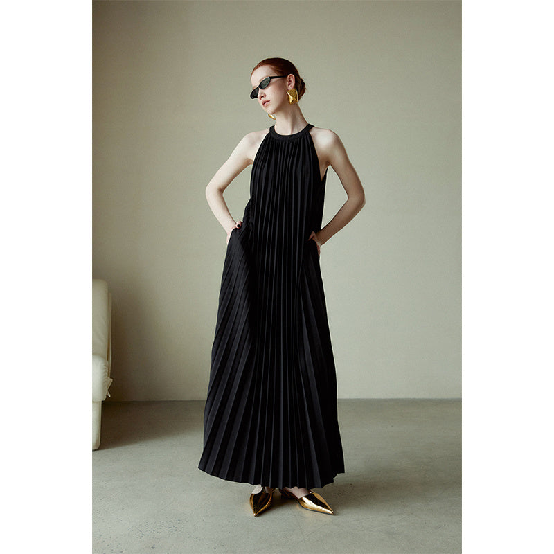 Tracy – Robe Évasée Plissée de Vacances