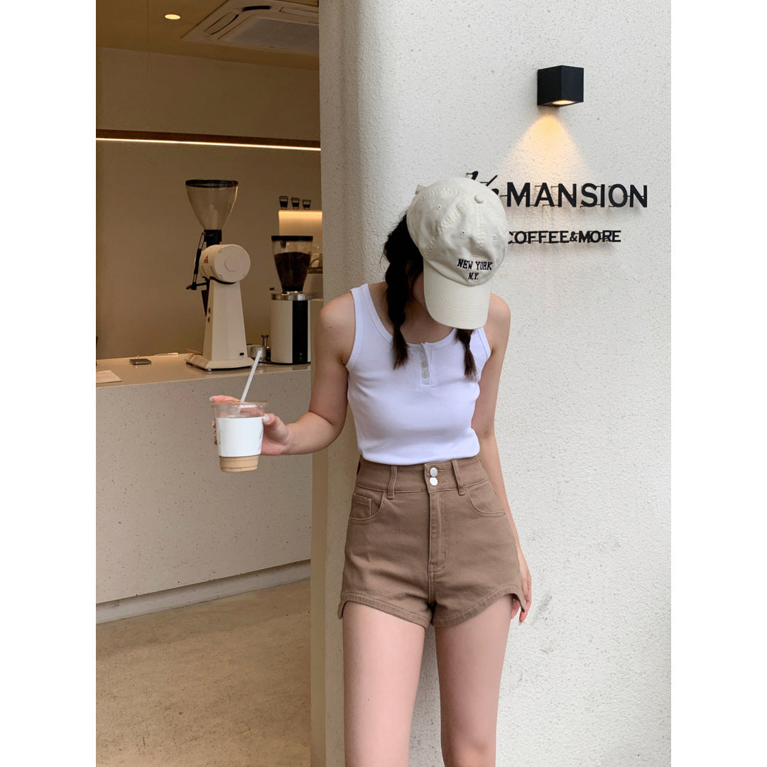 Melanie – Short en Denim Taille Haute