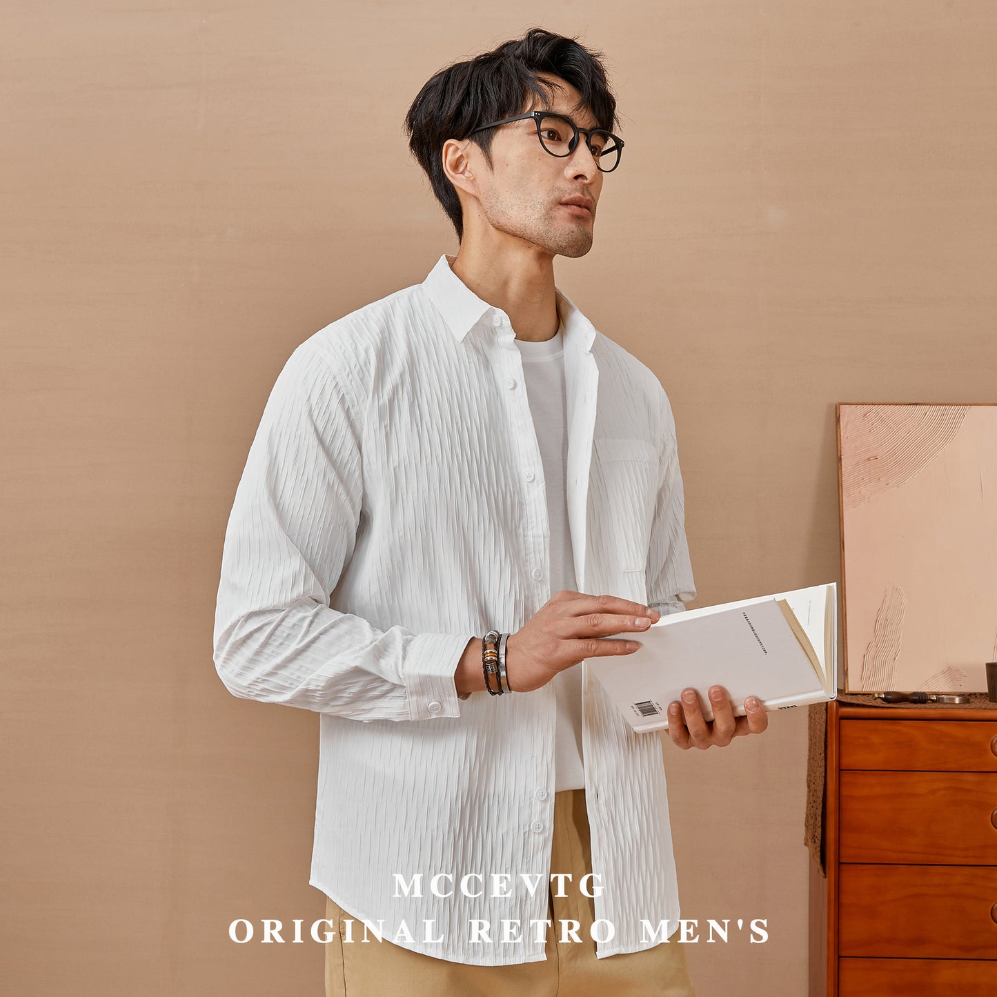 Jeff – Chemise Plissée Ample pour Automne
