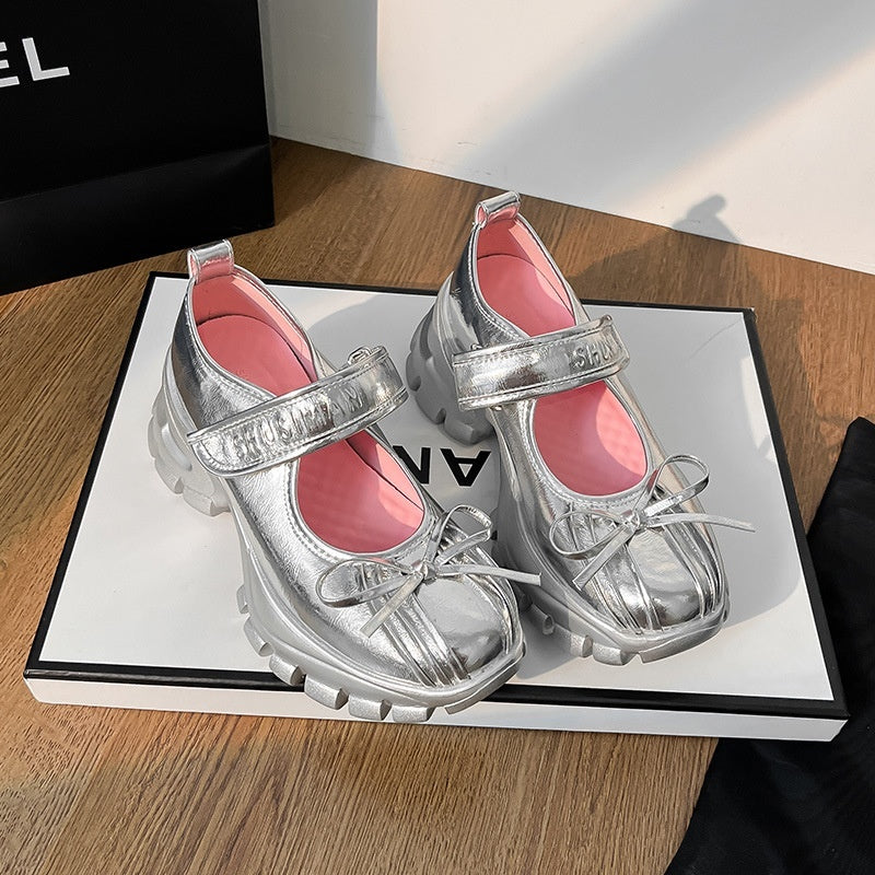 Christina – Chaussures à talon épais avec nœud