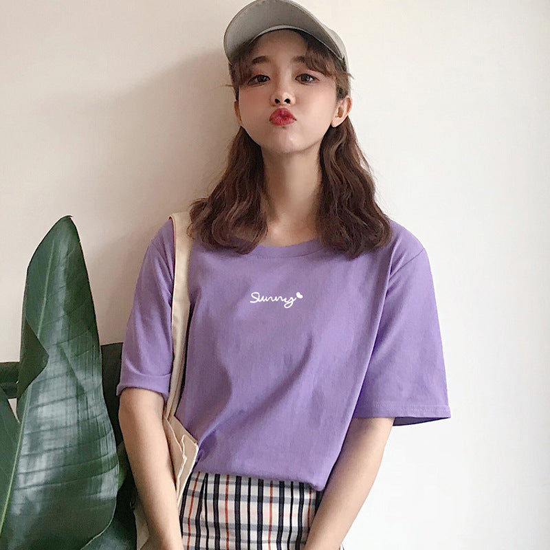 Rowan – T-shirt en Coton à Manches Courtes Imprimé
