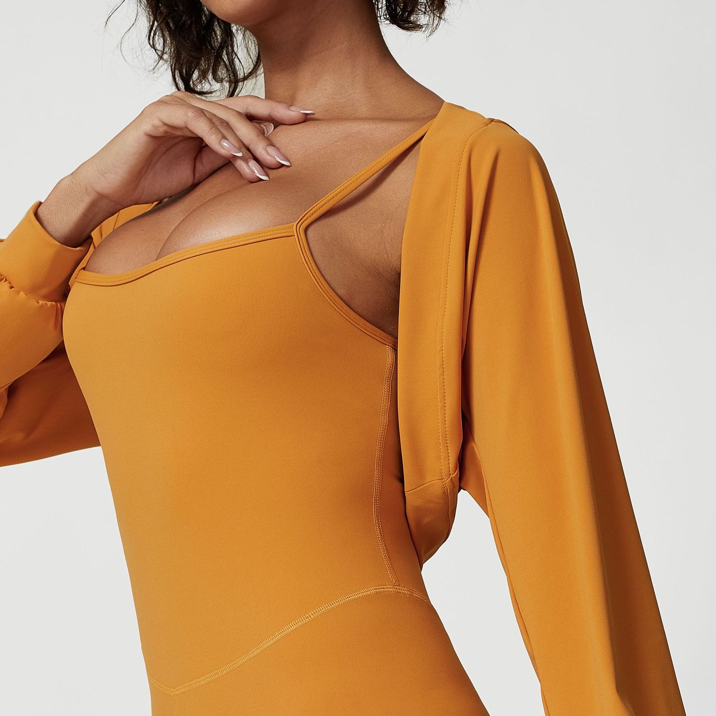 Stephanie – Haut de Protection Solaire de Sport et Yoga avec Petit Châle