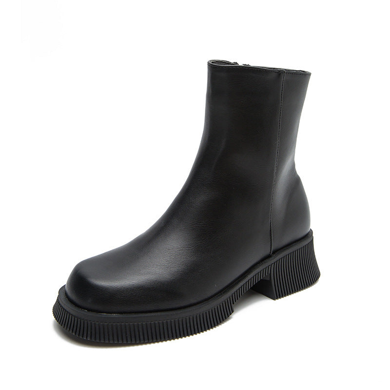 Vanessa – Bottines à Bout Rond en Vegan
