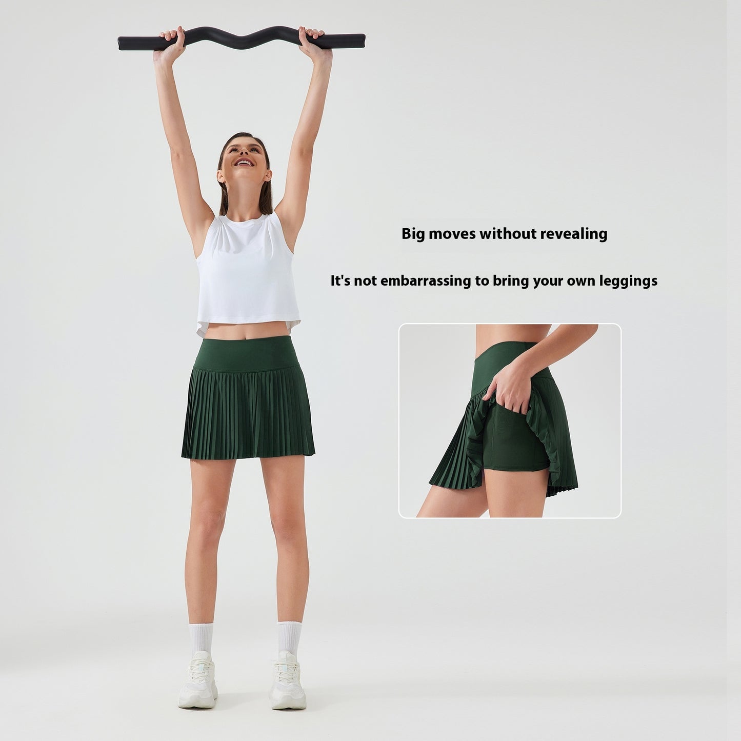Alice – Jupe-Short de Sport à Trois Points Anti-Exposition Double Couche