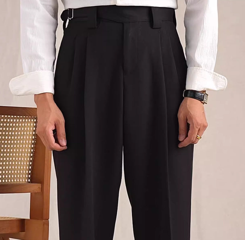 Frank – Pantalon Classique à Chevrons