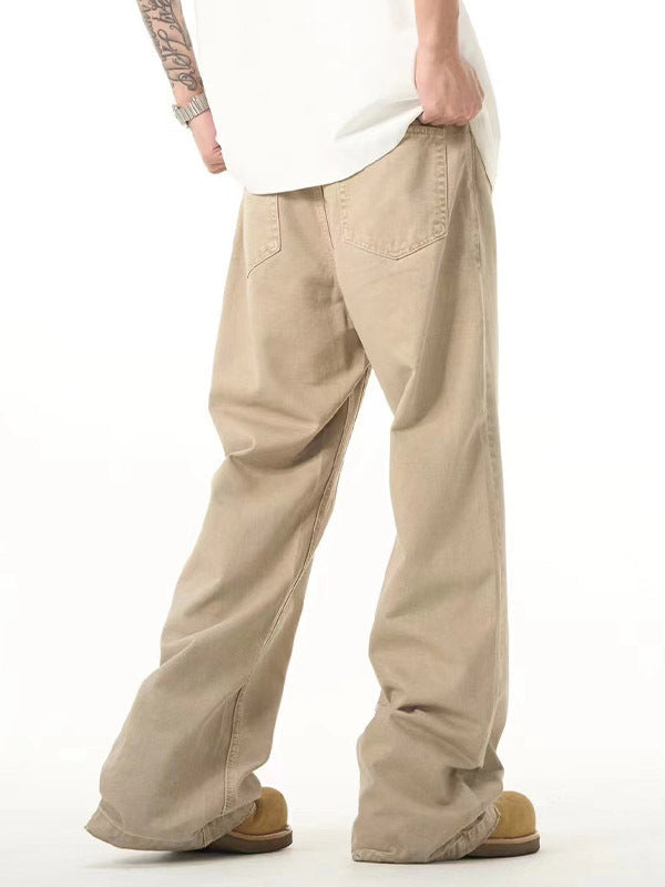 Anton – Pantalon Décontracté Khaki à Jambe Droite