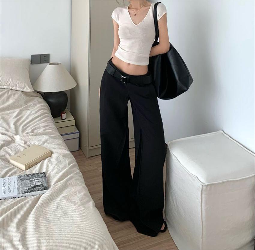 Sophia – Pantalon Costume Taille Basse Femme