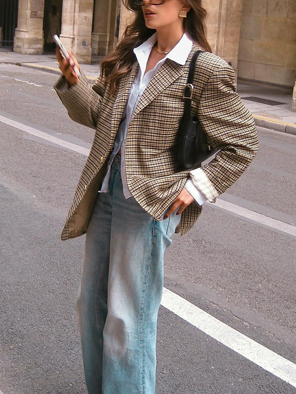 Patricia – Blazer à carreaux élégant