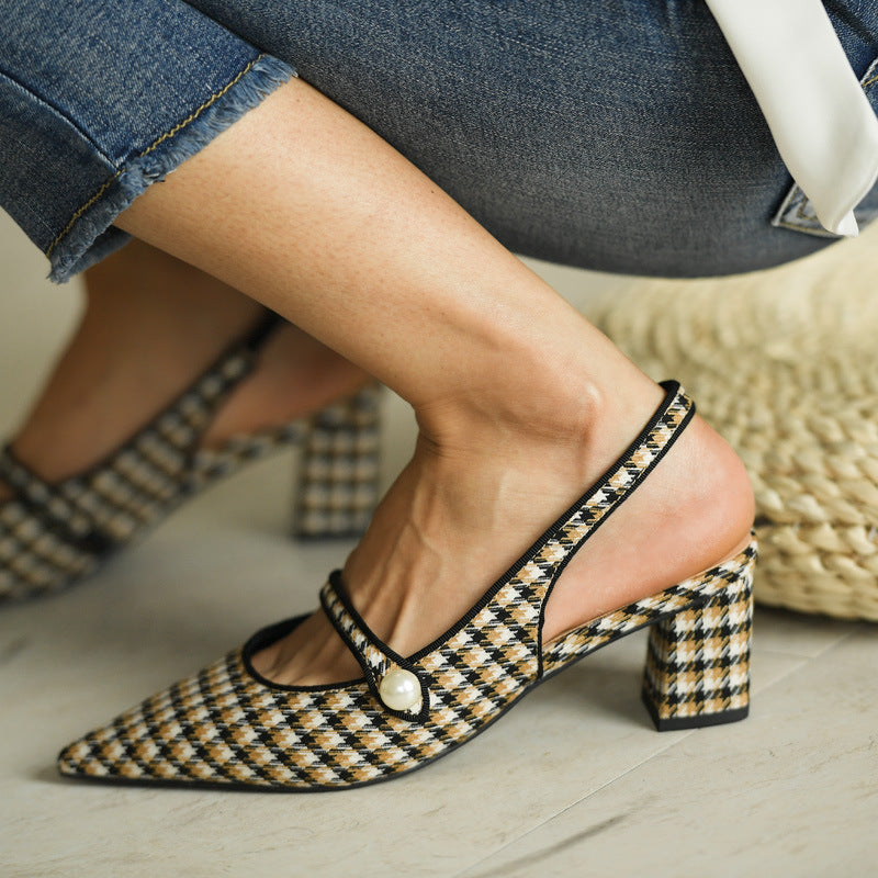 Danielle – Chaussures à Talons Hauts en Tissu