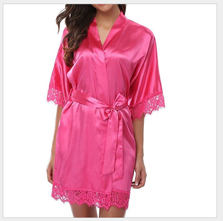 Amy – Chemise de Nuit en Soie de Glace Imitation Taille Plus
