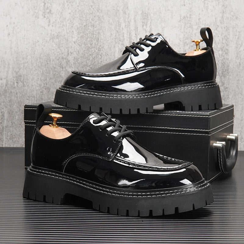 Rhys – Chaussures Casual Rétro Britanniques avec Semelle Épaisse