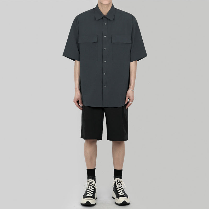 Mark – Chemise Décontractée à Manches Courtes Tendance Coréenne pour Hommes