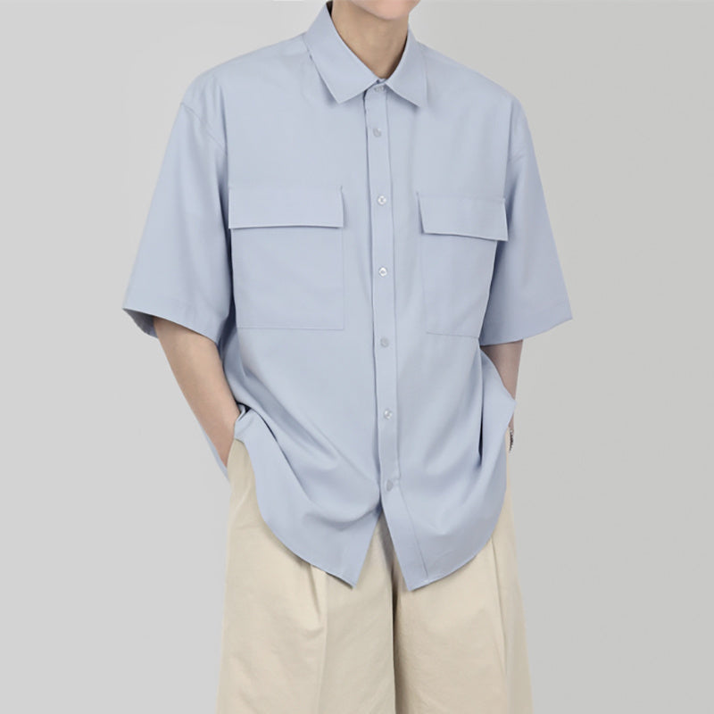 Mark – Chemise Décontractée à Manches Courtes Tendance Coréenne pour Hommes
