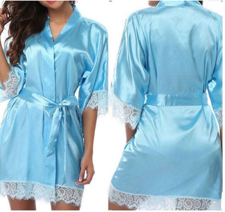 Amy – Chemise de Nuit en Soie de Glace Imitation Taille Plus