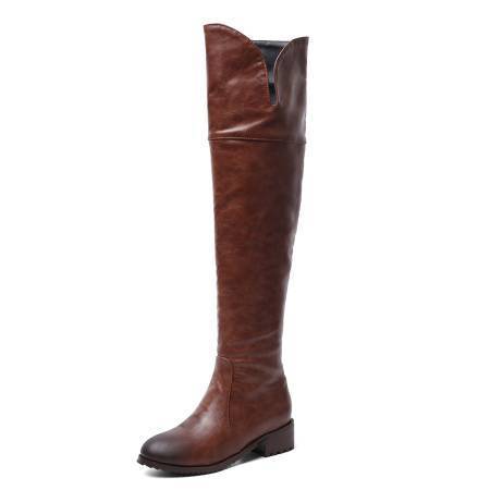 Ruby – Bottes Hautes au-dessus du Genou, Talon Carré