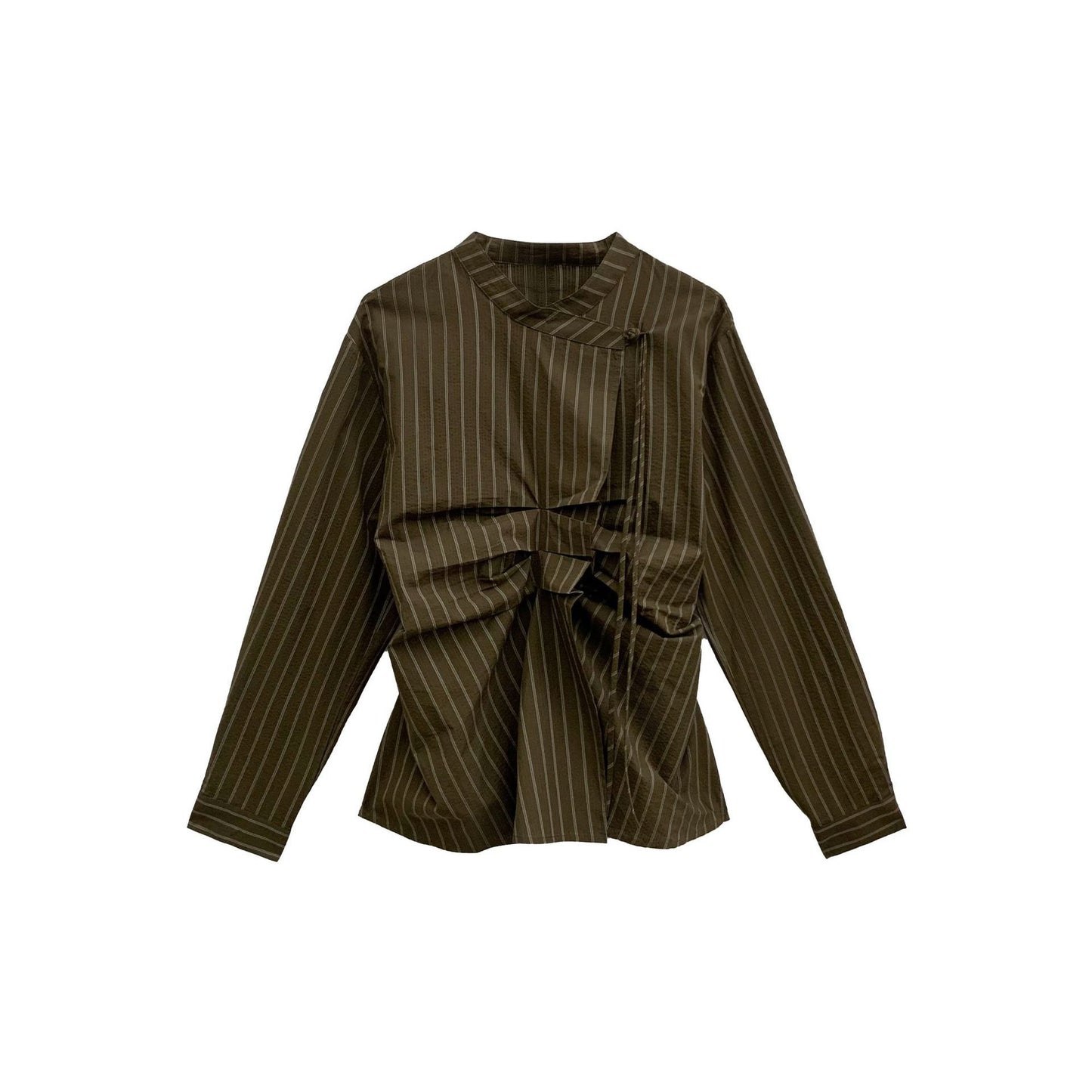 Diana – Chemise Rayée avec Design Intérieur