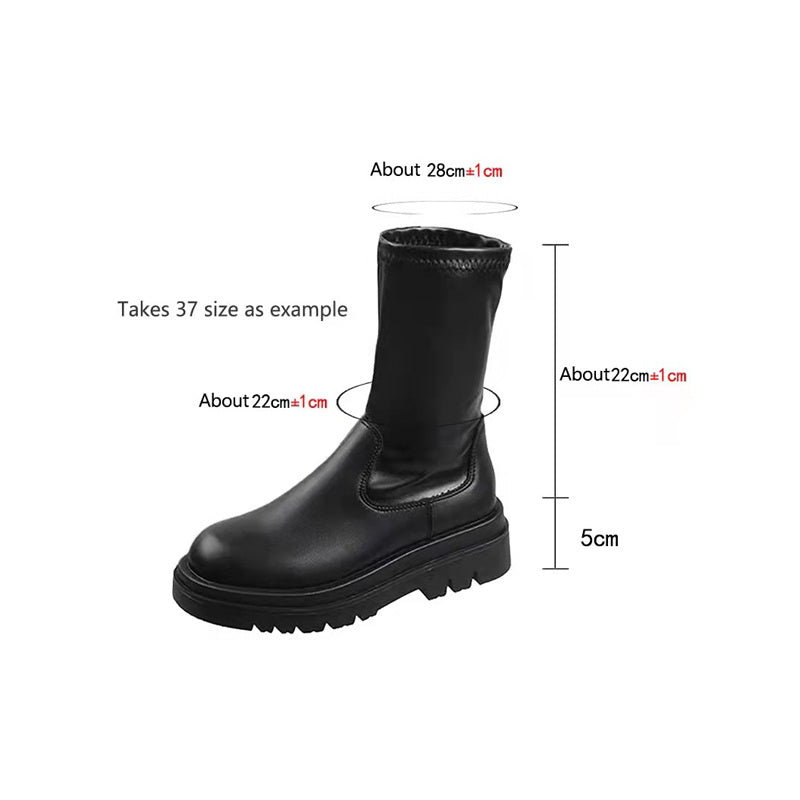 Holly – Bottes Hautes à Semelle Épaisse pour Femmes
