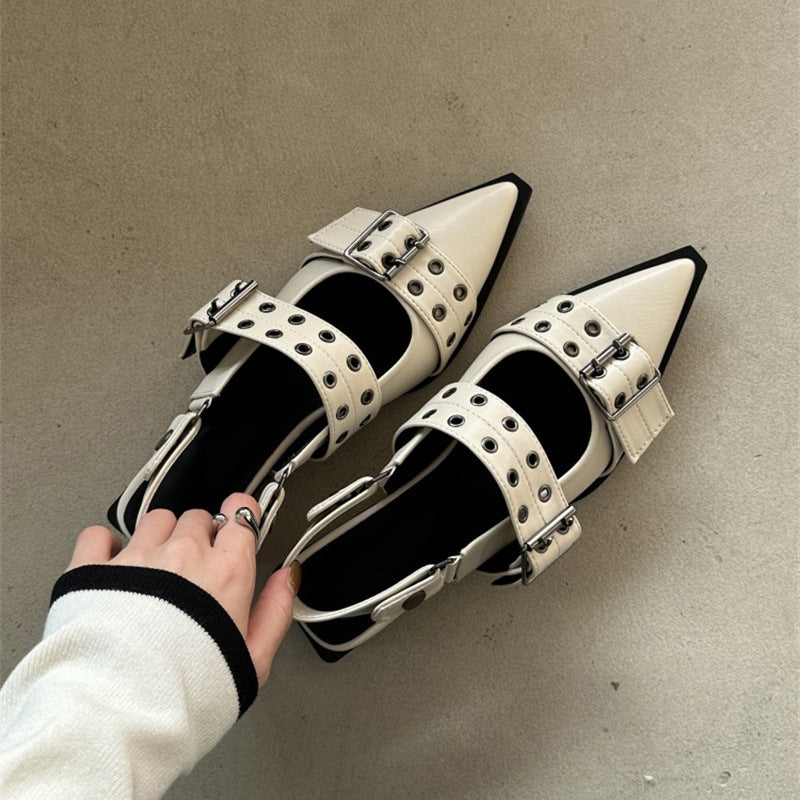 Margaret – Chaussures Mary Jane Pointues Style Classique Français