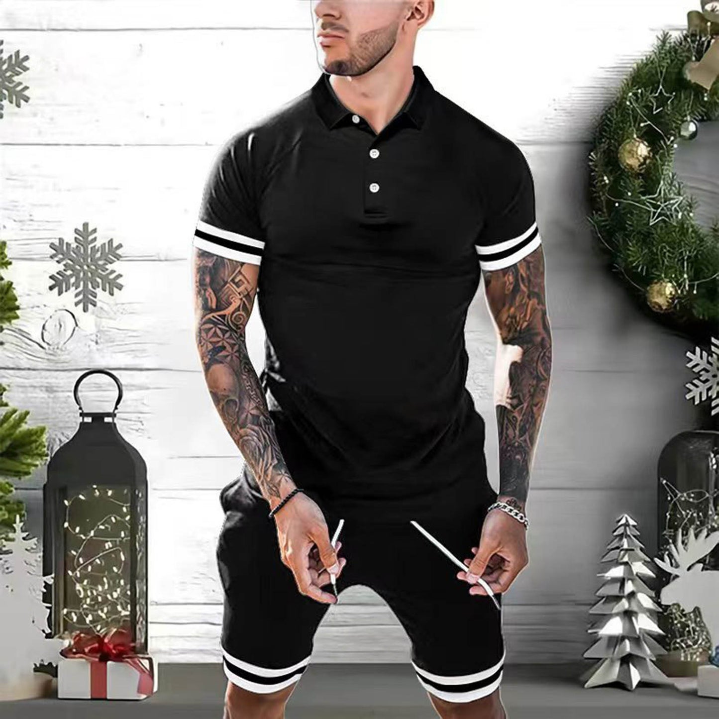 Spencer – Ensemble de Polo et Short d'été pour Hommes