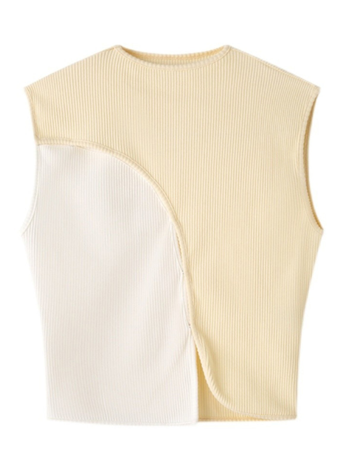 Francesca – T-shirt sans manches en coton ajusté et élégant