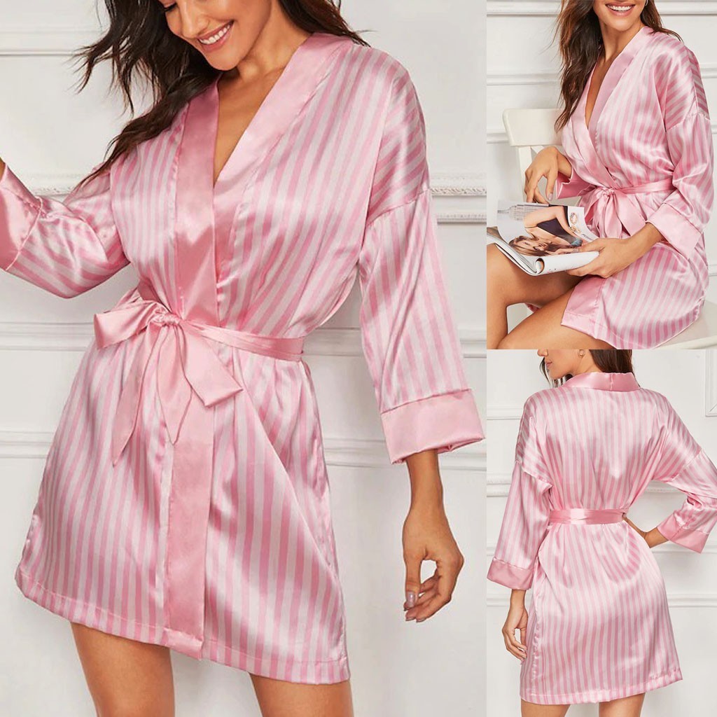 Audrey – Pyjama Sexy en Satin Rose
