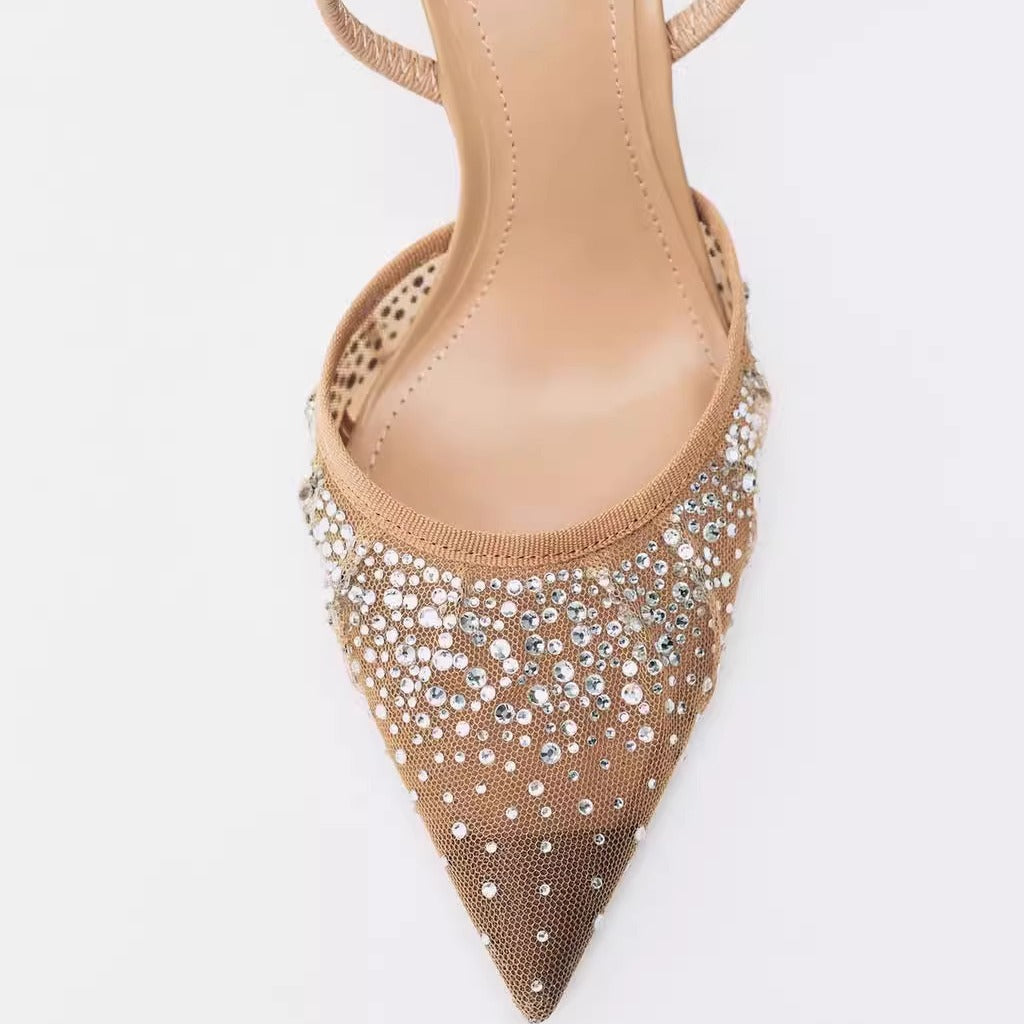 Hayley – Talons Hauts en Maille Brillante