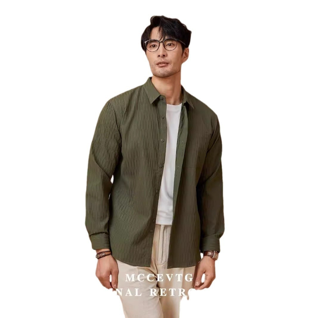 Jeff – Chemise Plissée Ample pour Automne