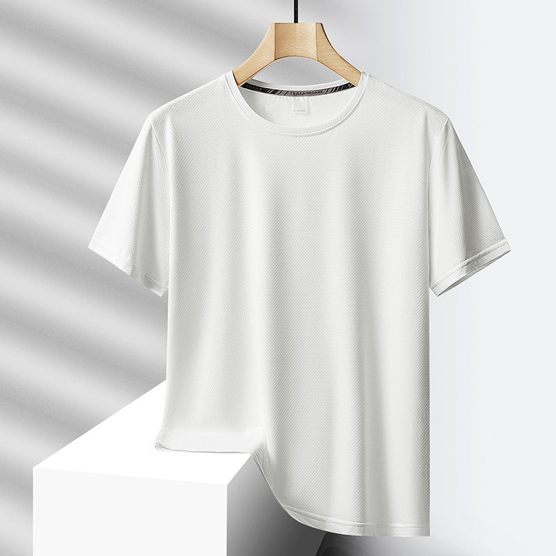 Lawrence – T-shirt surdimensionné en soie glacée pour homme