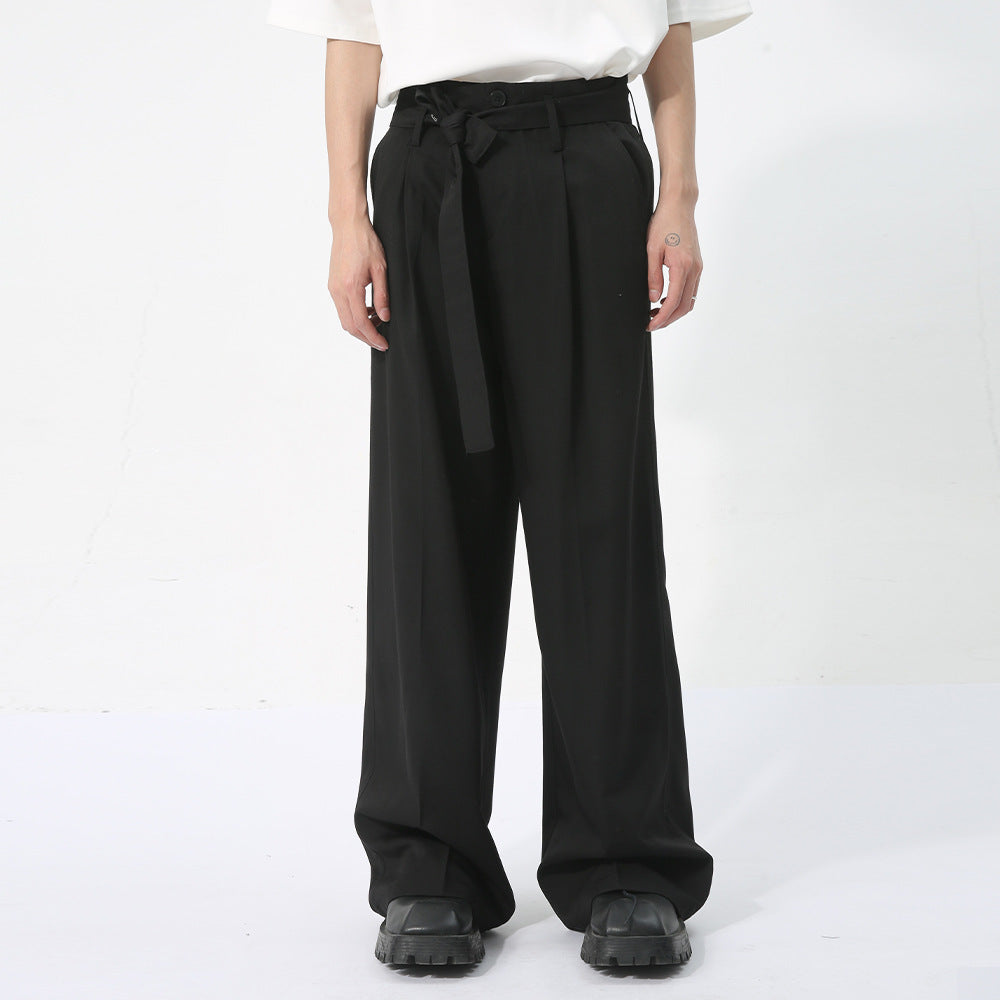 Reginald – Pantalon à Ruban Décoratif Style Japonais