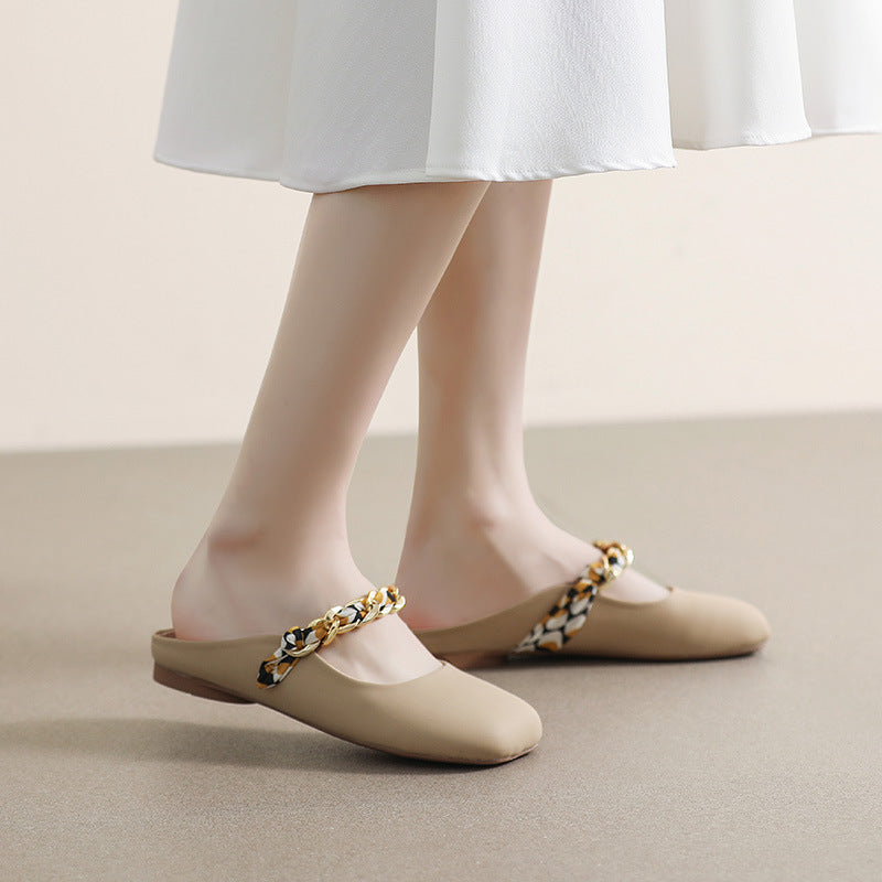 Alice – Chaussons Demi-Ouverts Larges pour Femmes