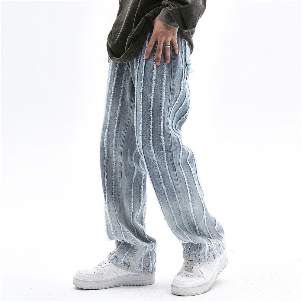 Abigail – Pantalon Ample à Jambes Larges avec Moustaches de Chat