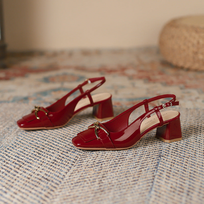 Heidi – Talons Hauts Carrés avec Boucle Équestre