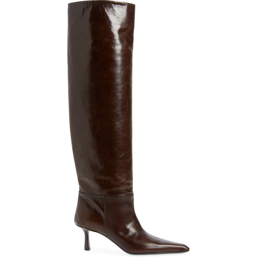 Shannon – Bottes à Talon Aiguille Style Plissé pour Femmes