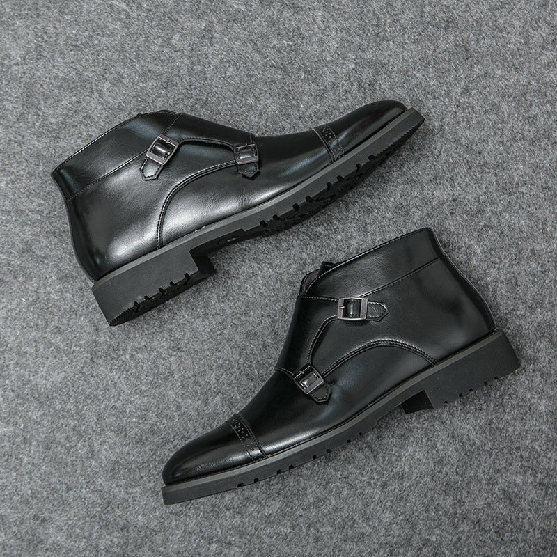 Kevin – Bottes Martin rétro en cuir vegan pour hommes