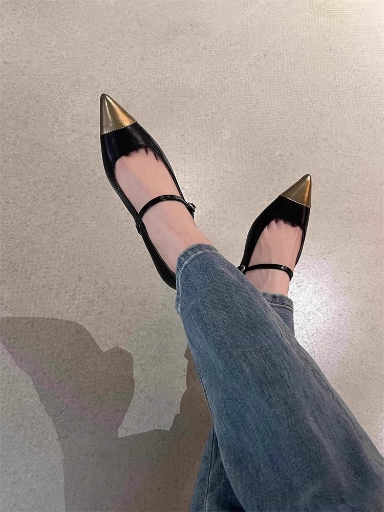 Sue – Chaussures à Talons Moyens en Similicuir avec Bride Cheville