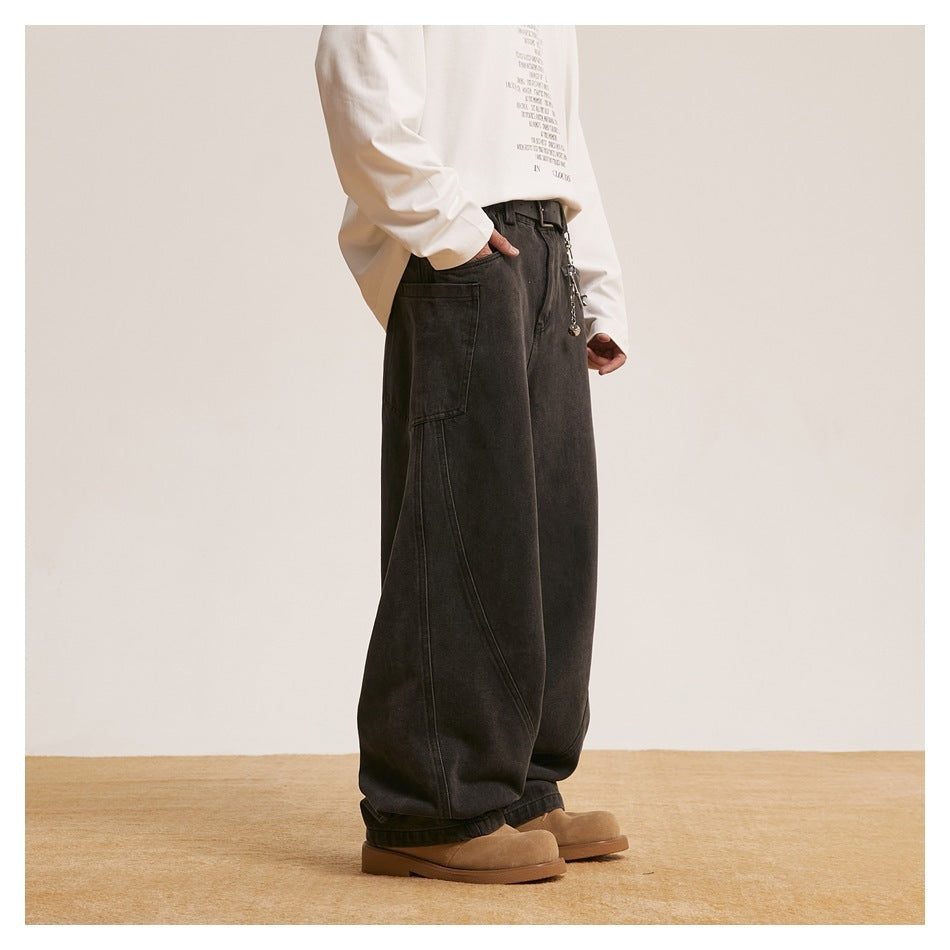 Barry – Jeans Droits Noirs Décontractés pour Hommes