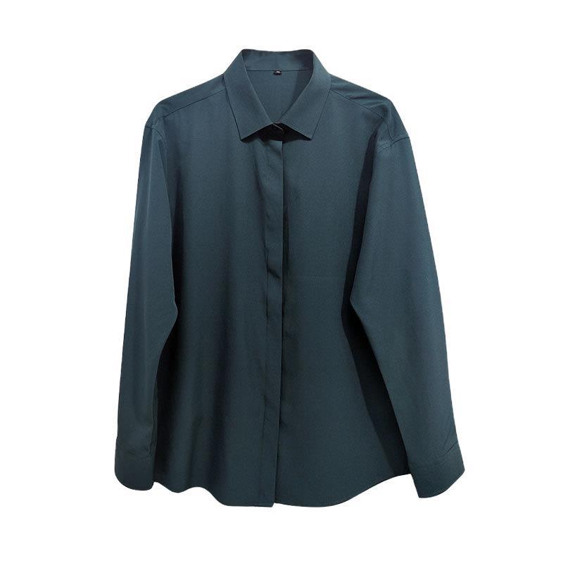 Amanda – Chemise Drapée Style Rétro à Manches Longues
