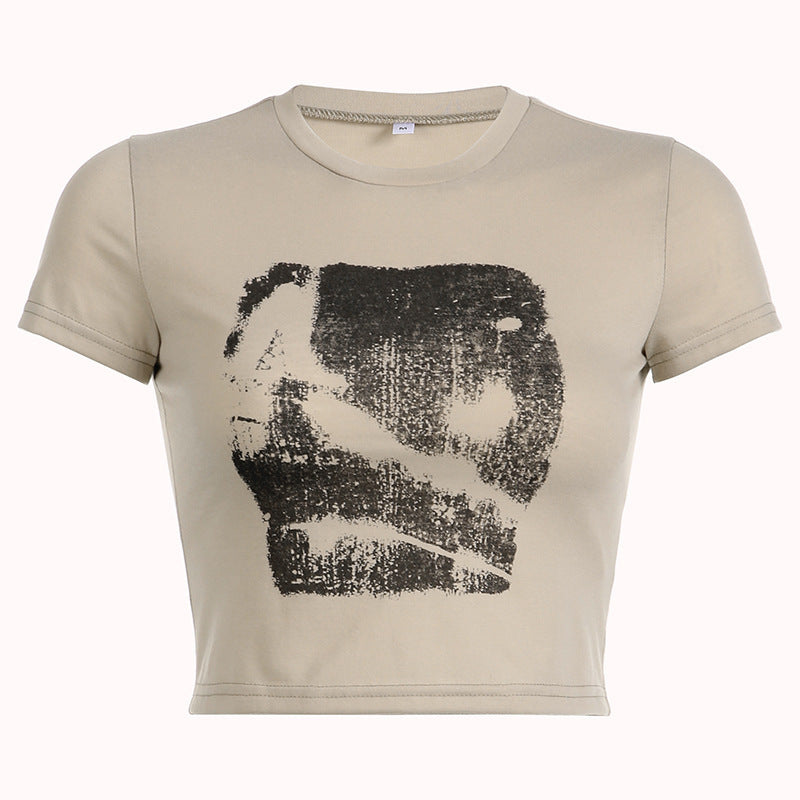Andrea – T-shirt Slim à Graffiti