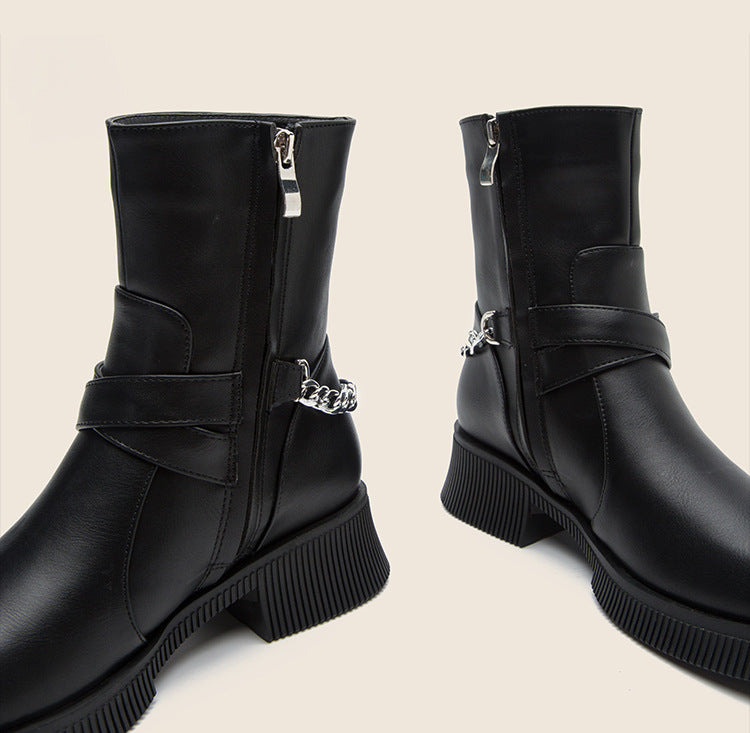 Danielle – Bottes Martin mi-hautes style britannique
