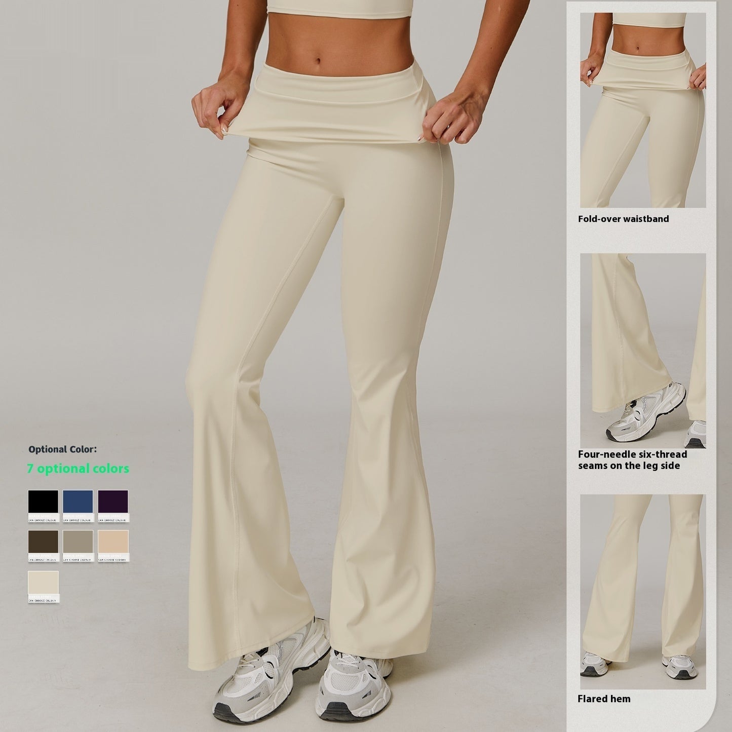 Gabrielle – Pantalon de Yoga Taille Haute Pliable