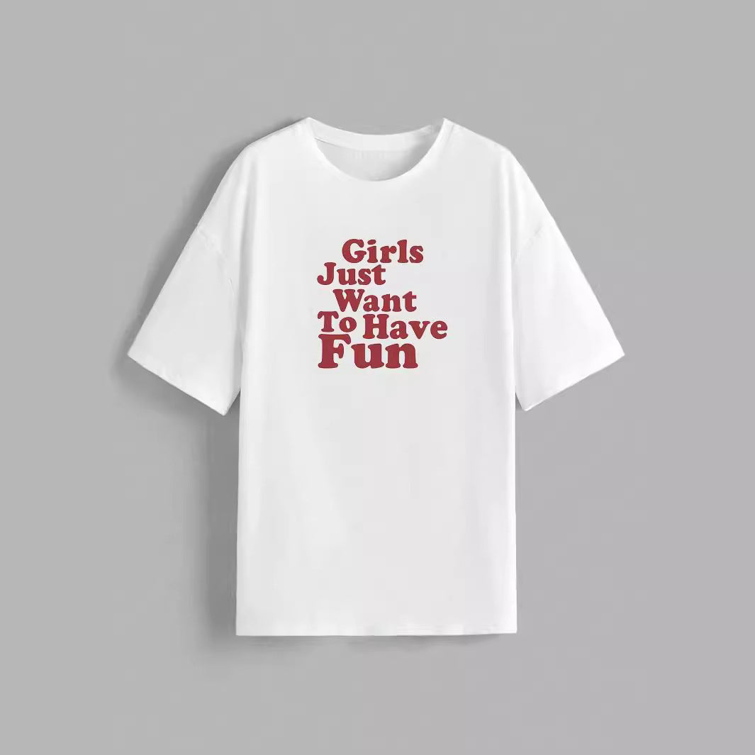 Melissa – T-shirt Décontracté à Manches Courtes avec Lettres