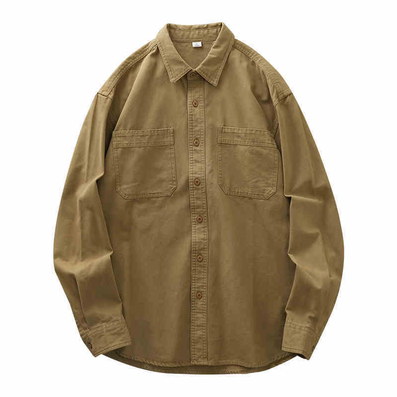 Jack – Chemise Casual Rétro en Coton Gris