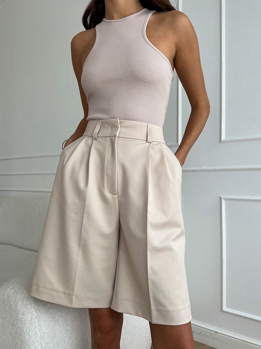 Denise – Shorts Droits Cinq Points Amples