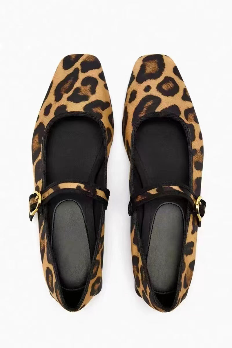 Jennifer – Chaussures Mary Jane à Imprimé Léopard